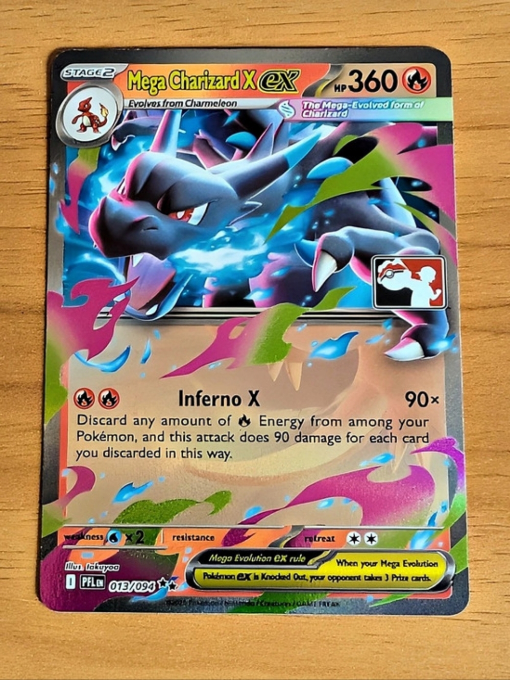 Pokemon Mega Charizard X EX Mega Evolution Prize Pack